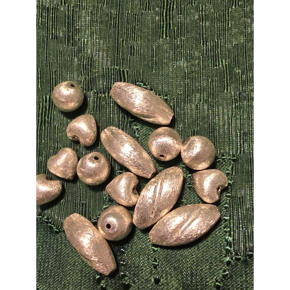 Antique Silver Plated Copper Beads Charms Lot‎ Jewelry Making Unique #113 - Picture 2 of 4